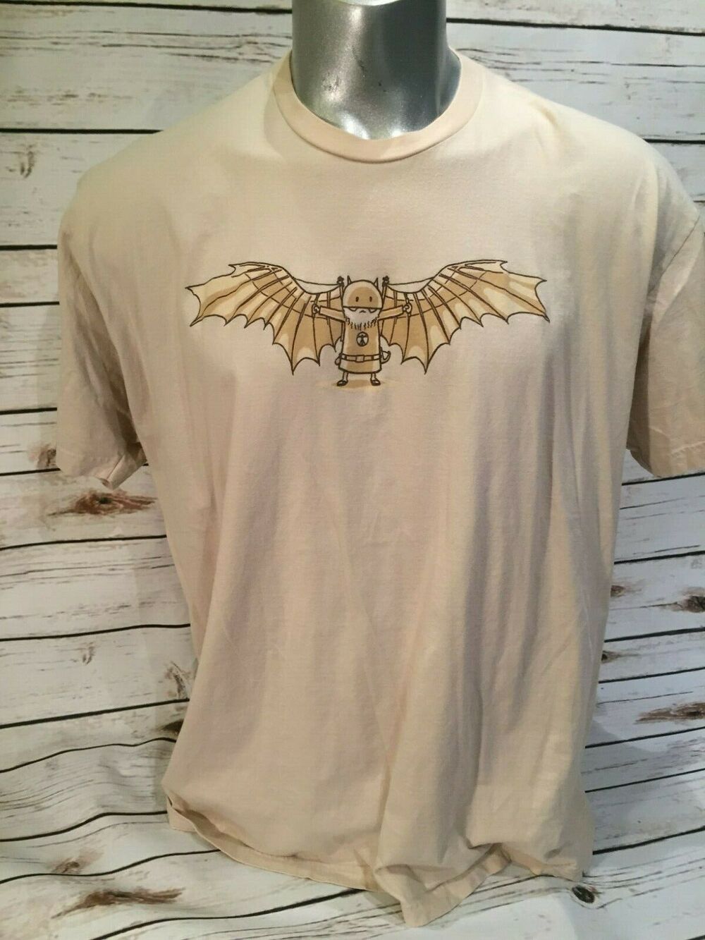 Shirt Woot Humor - Bat Bird Wings Man Batman Flight Aviation Wright Brothers 3X